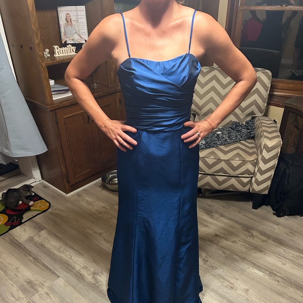 Blue shimmer gown